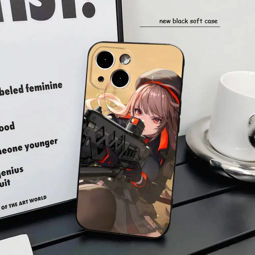 N-Nikke Game Handyhülle für iPhone16,15,14,13,12 Mini 11 Pro XR,X,XS,MAX 7,8 Plus, Silikonhülle, weiches Schwarz