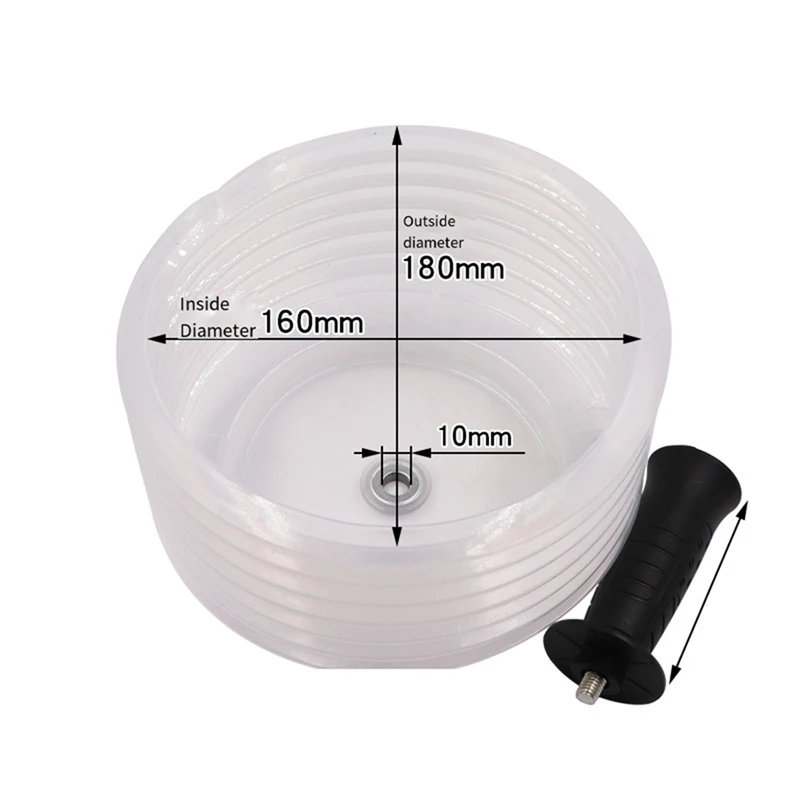 Perceuse à percussion électrique AA51-2Pc, collecteur de poussière, ouvre-trou, couvercle de collecteur de poussière, couvercle de foret de scie cloche anti-poussière avec poignée