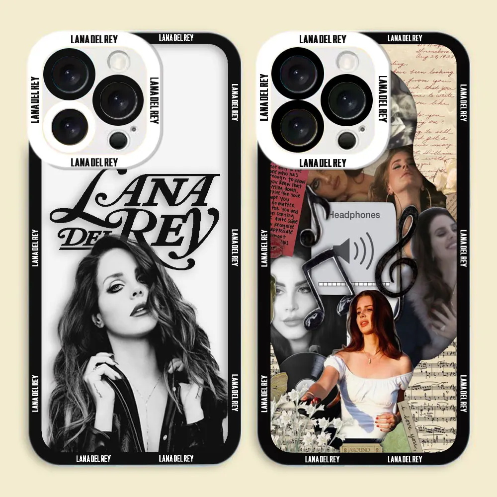 Pretty Singer L-LanaS DelS ReyS Phone Case For Samsung S26 S25 S24 S23 S22 S21 S20 FE Note20 Plus Ultra Lite Edge 5G Clear Cover
