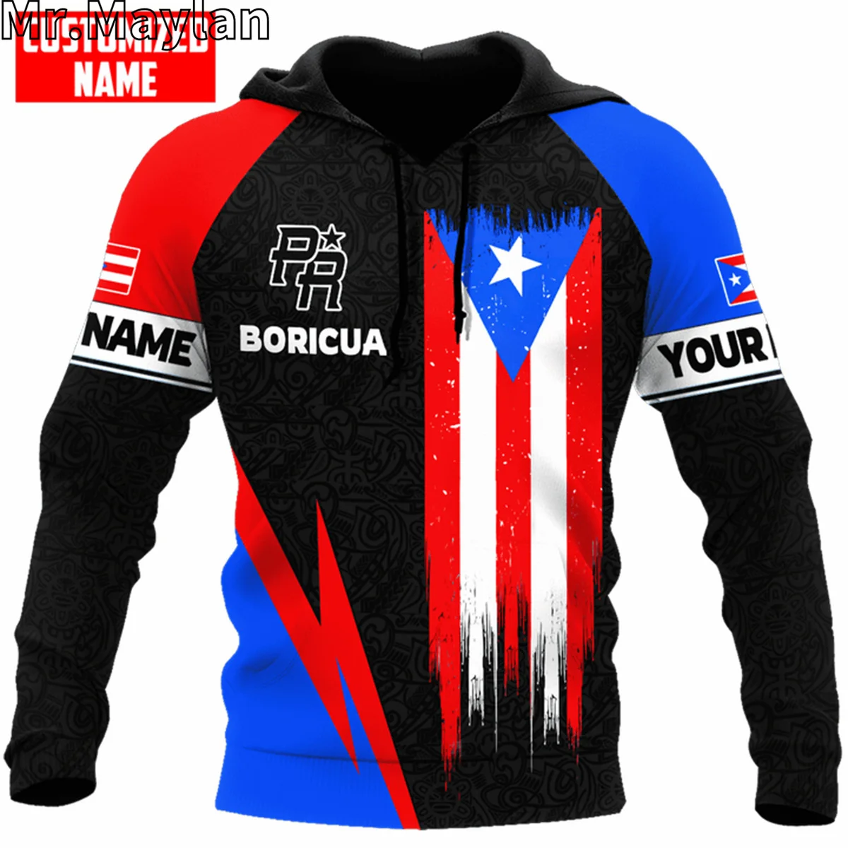 PERSONALIZED PUERTO RICO FLAG 3D Printed Jacket Men/women Hoodie Unisex Casual Streetwear Sweatshirts Pullover Sudadera Hombre-1