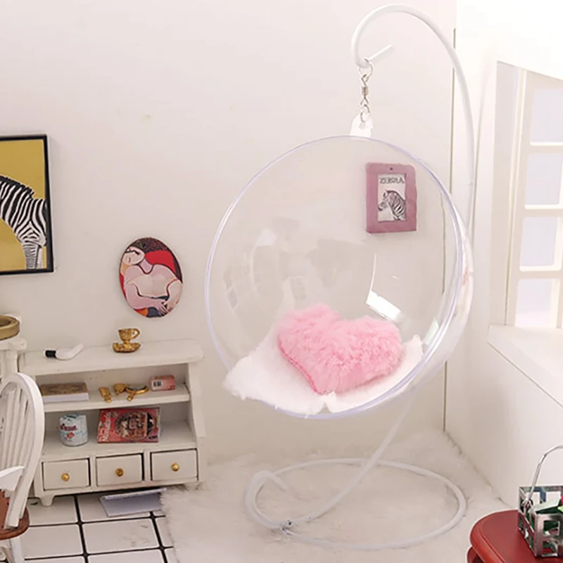 1:12 Dollhouse Miniature Furniture Swing Chair Hammock Miniature Garden Furniture Doll House Decor Toy