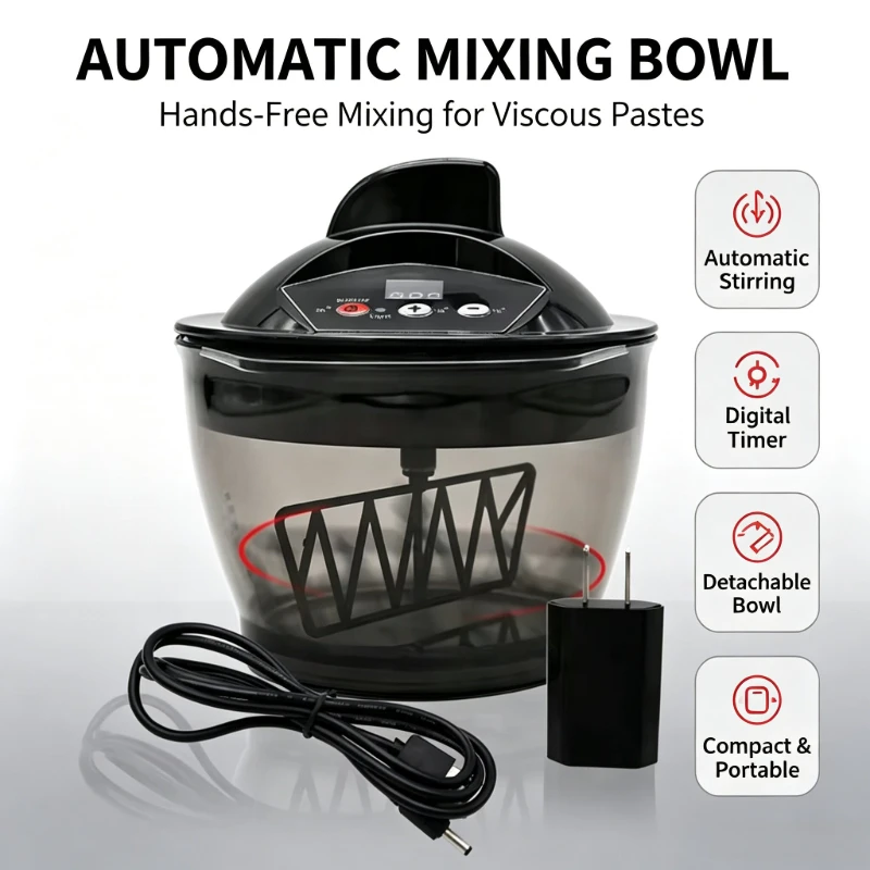 Electric Hair Cream Automatic Mixer Bowl Color Paste Blender Hair Dyeing Stirrer Tool for Hairdressing Barber DIY Kit
