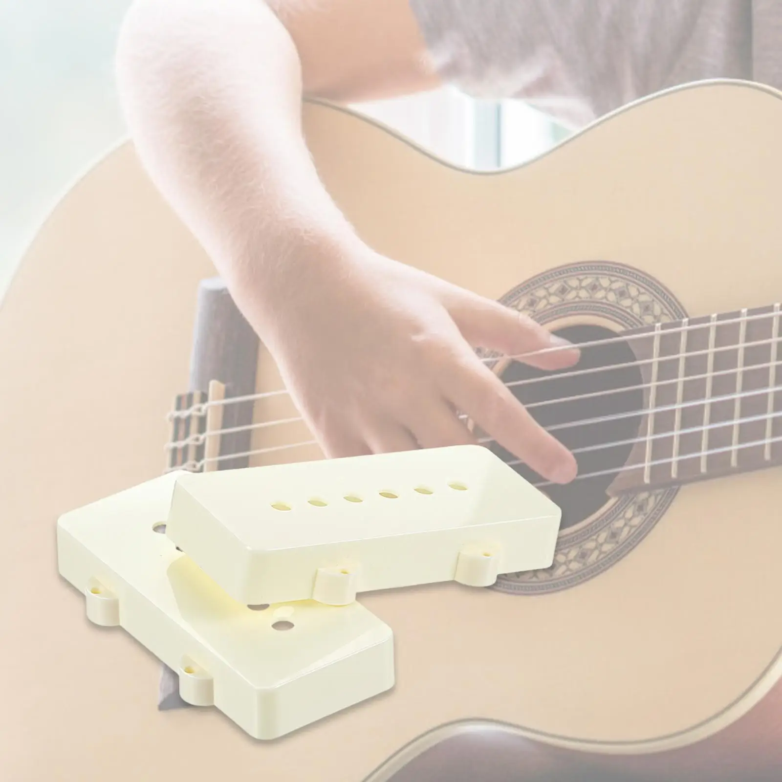 2 Pieces Guitar Pickup Covers Decorative Musical Instrument Accessory Guitar Parts for Show Live Performance Studio Practice