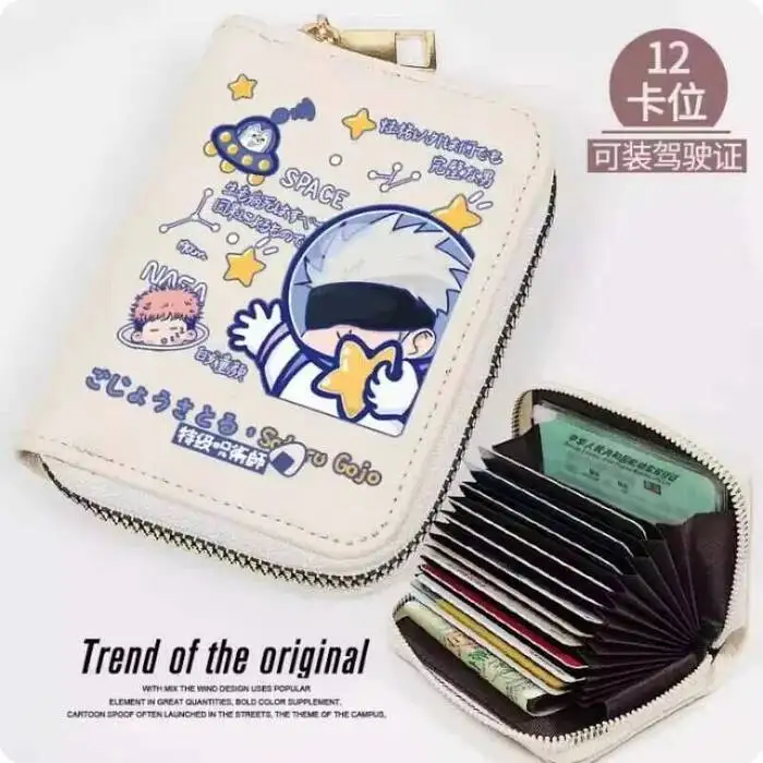 

Satoru Gojo Jujutsu Kaisen модный кошелек из искусственной кожи кошелек для карт монета на молнии держатель для денег сумка косплей подарок B695 аниме