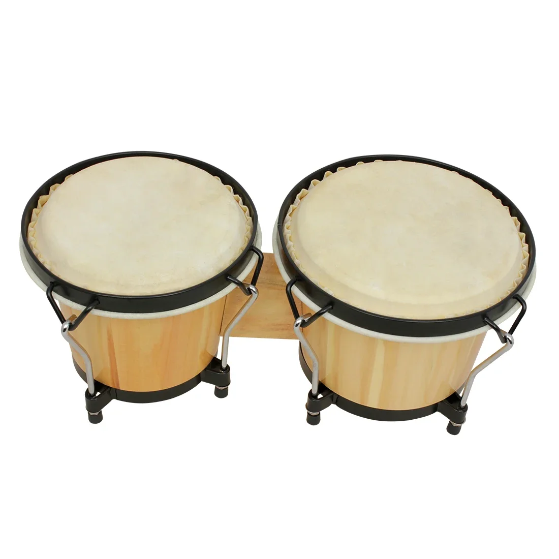 SLADE Bongo Drum Solid Wooden Double Drum African Jazz Style Tambourine Portable Music Goatskin Cuban Drum Percussion Instrument