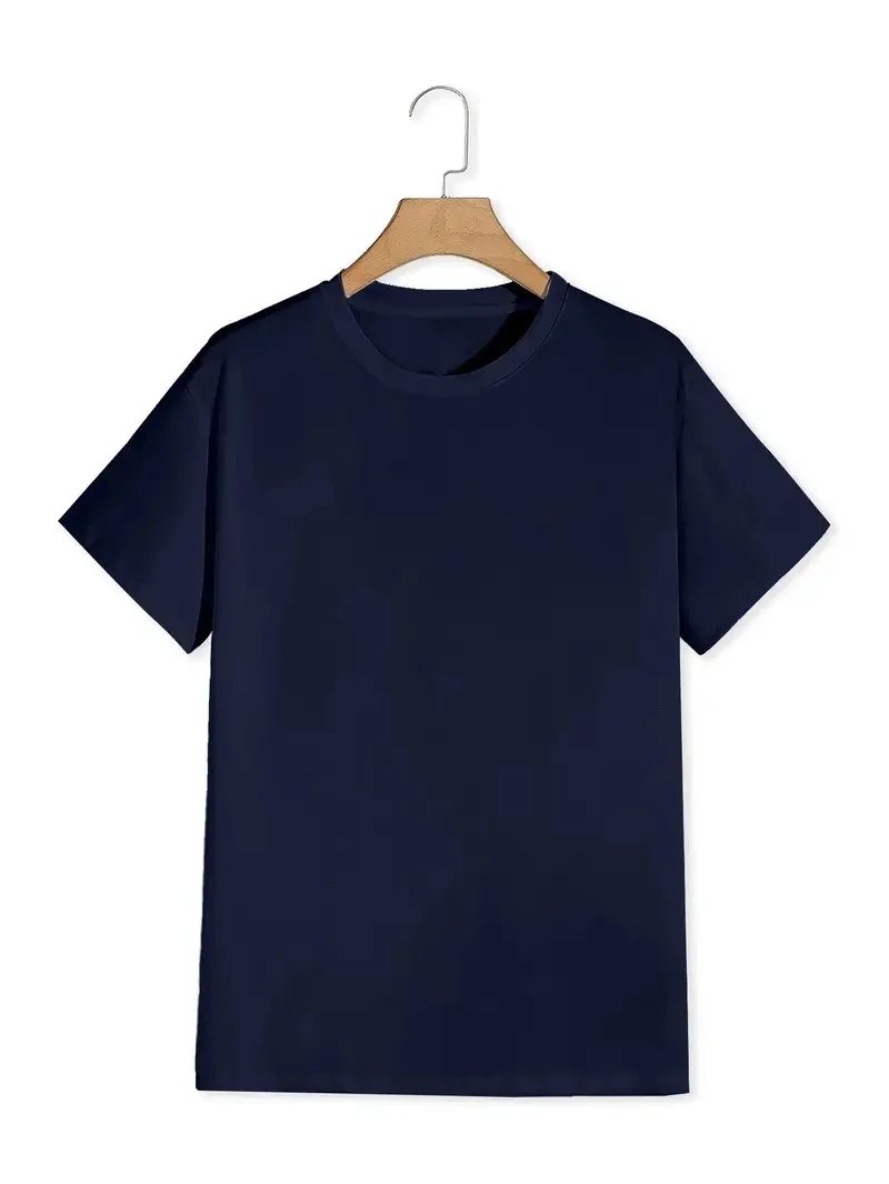 Men's summer 100 cotton fashionable casual loose sports oil painting pattern printed round neck short sleeved T-shirt top view 2
