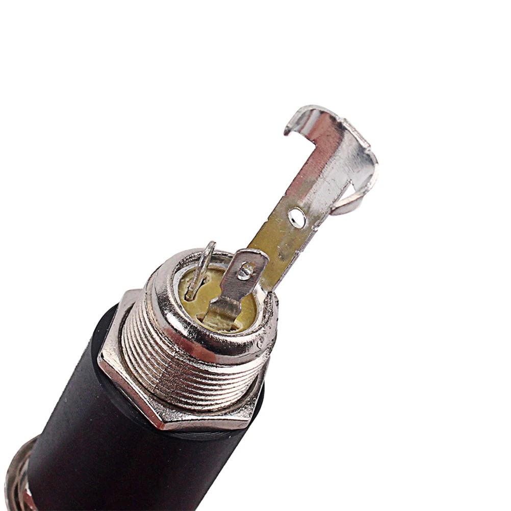 

Guitar Bass Endpin Jack 1/4 Inch 6.35mm Stereo Cylinder Output Jack Strap Button Replacement Guitar Output Jack