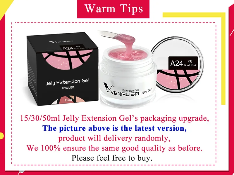 50ml TPO-freies Jelly Nagelverlängerungsgel Nagelaufbau-Gel French Nail Gum Venalisa Klares Natürliches Farbgel Abziehbares UV-Aufbaugel – Detail 10