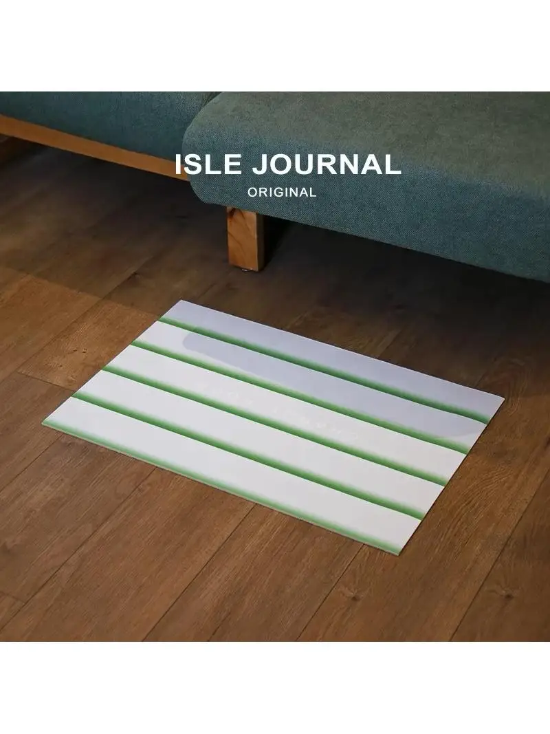 

Water Absorbent Leather Floor Mat Memphis Style Bathroom Anti Slip Soft Foot Pad Dopaamine Color Home Use Floor Mat