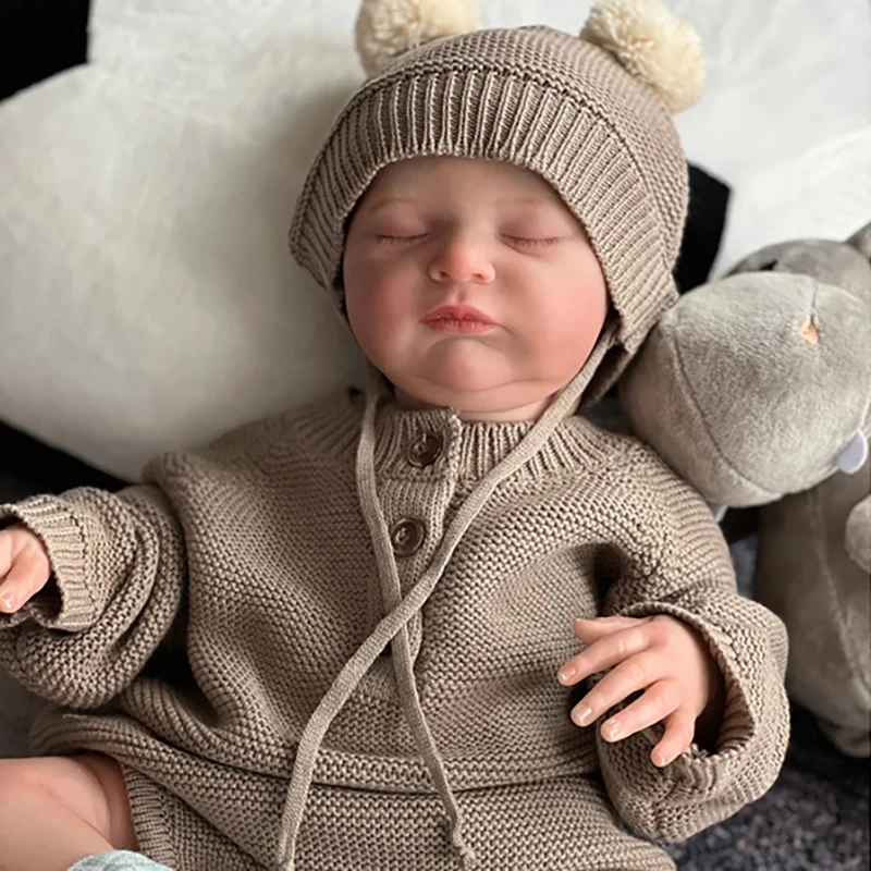 19inches Kit Laura Reborn Doll Parts with Cloth Body Unfinished Unpainted Reborn Kit Muñeca Kit Bebe Reborn Popular Laura
