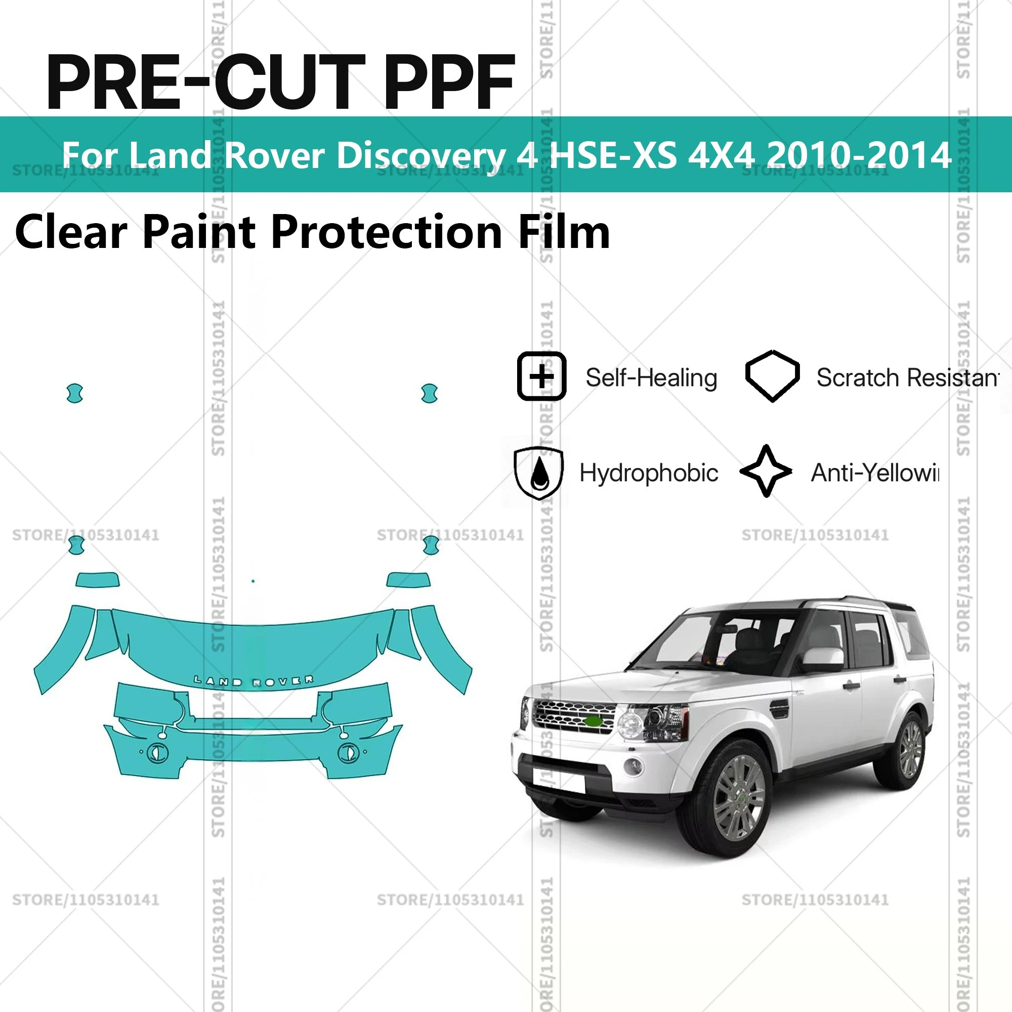 

Pre-Cut Paint Protection Film PPF Transparent Car Film Automotive PPF Front Kit For Land Rover Discovery 4 HSE-XS 4X4 2010-2014