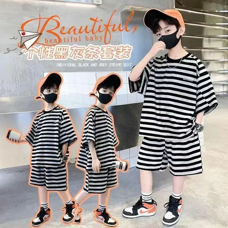 

Toddler Boy Children's Set Outfits Short Sleeve T-shirt Toddler Summer Clothes 5 6 7 8 9 10 11 12 13 14 15 Year Children's Set