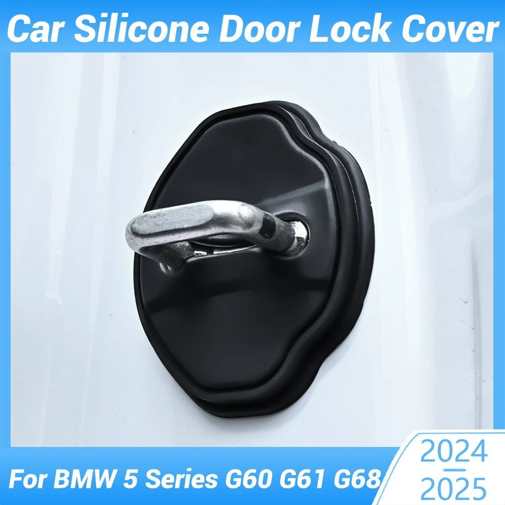 

Car Door Mute Damping Cushion Door Lock Buckle Door Anti-collision Protective Cover For BMW 5 Series G60 G61 G68 2024 2025