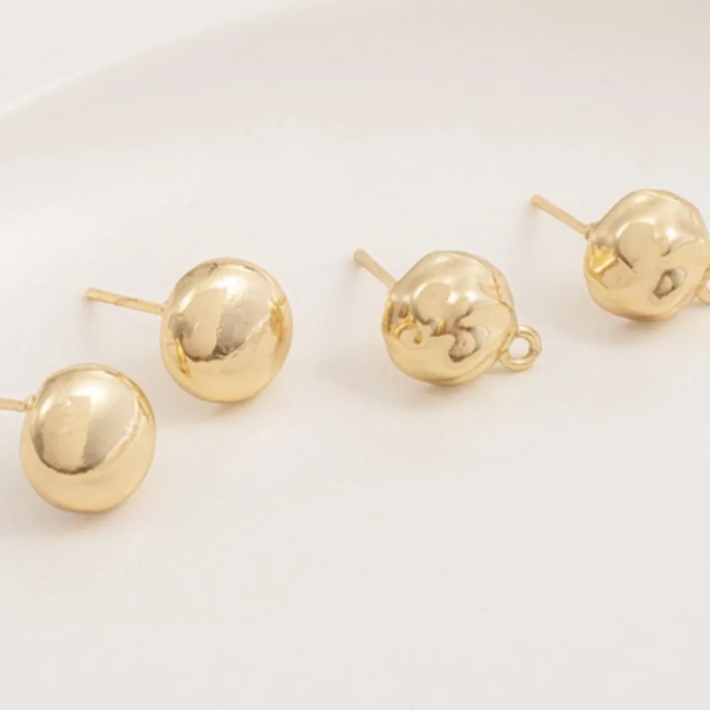 

Медь 14-каратного золота, яркий полукруглый цвет с подвесными нерегулярными круглыми серьгами, сделай сам, ручная работа, аксессуары для украшений для ушей, материал