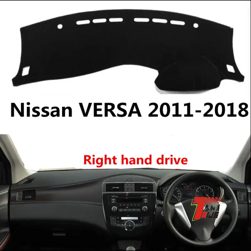 

TAIJS Car Dashboard Cover Dash Mat For Nissan VERSA 2011-2018 Right hand drive Auto Non-slip Sun Shade Pad Carpet