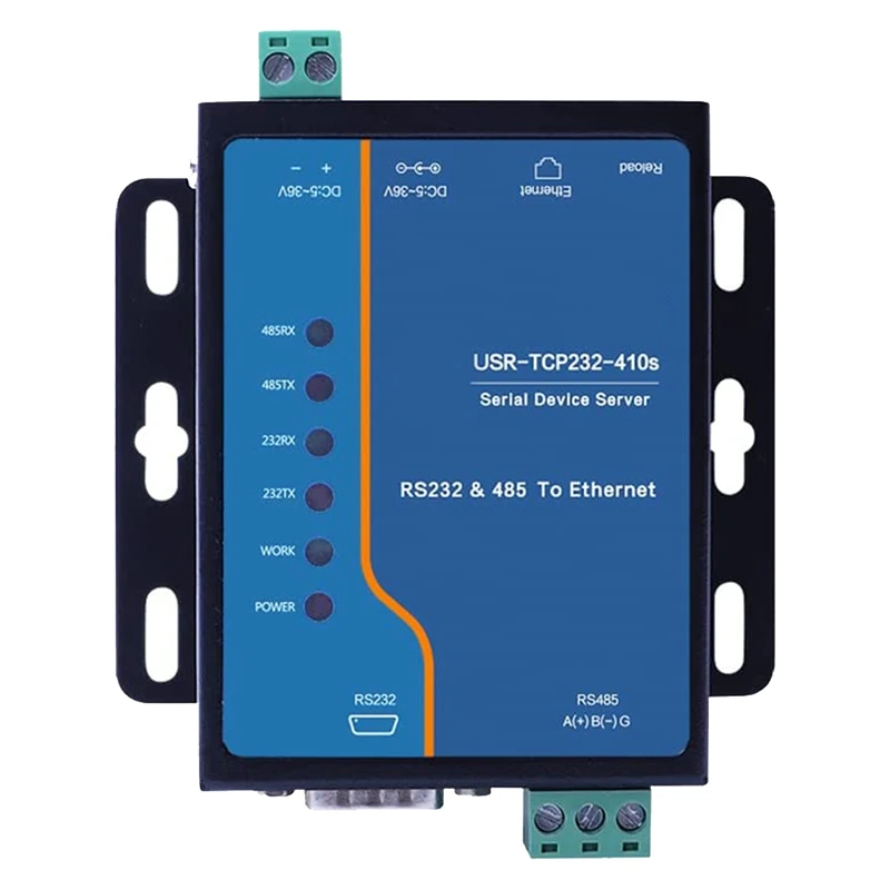 Serial Server Industrial Grade RS485 Modbus RTU To Ethernet Dual Serial To Ethernet Network Port TCP232-410S