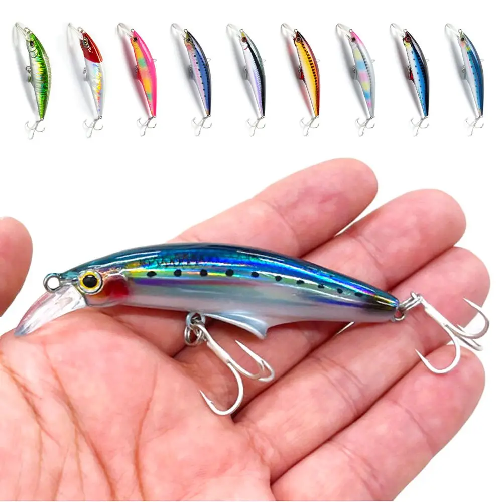 1pc VMC Treble Hook Pencil Fishing Lure Leurre Fishing Wobblers Minnow Bait Whopper Peche Sinking Artificial Lures