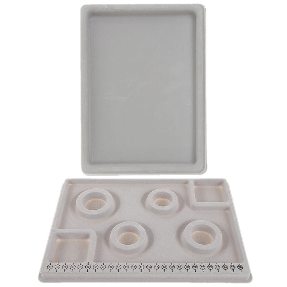

2 Pcs Bead Board Small Flocking Soft Material Tray Mat ganizer for Jewelry Making Supplies Beads H made Bracelet