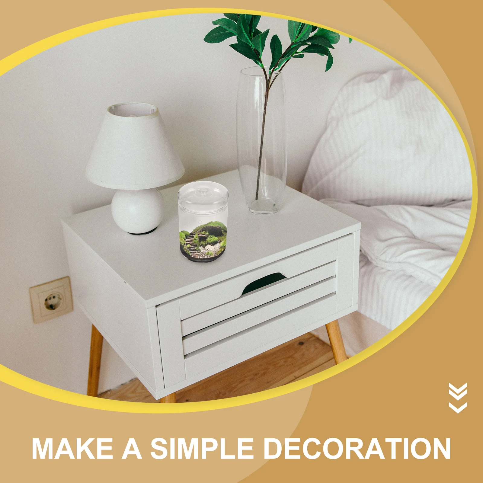 

Glass Terrarium Bottle Micro Landscape DIY Container Transparent Plant Holder Tabletop Moss Terrarium Ecosystem