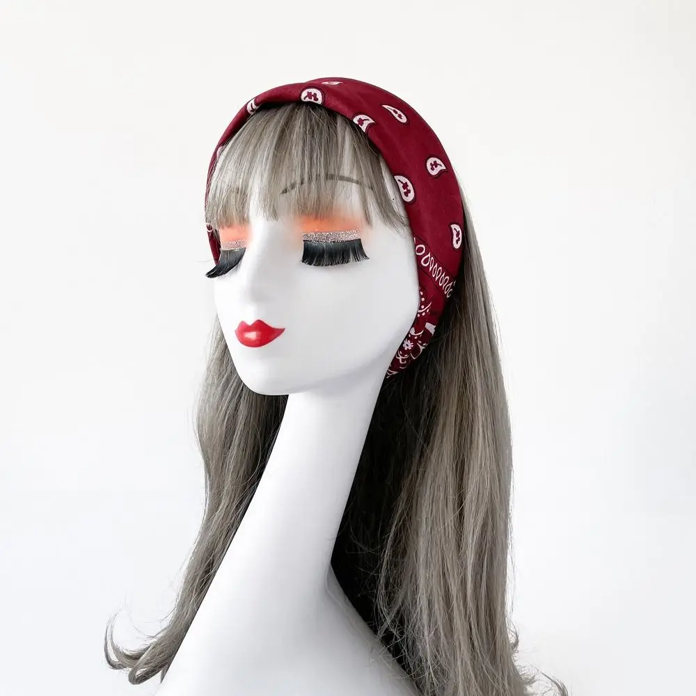 

Headband Small Square Scarf Scarf Hair Band Triangle Scarf Cashew Nut Print Scarves Neckerchief Cotton and Linen