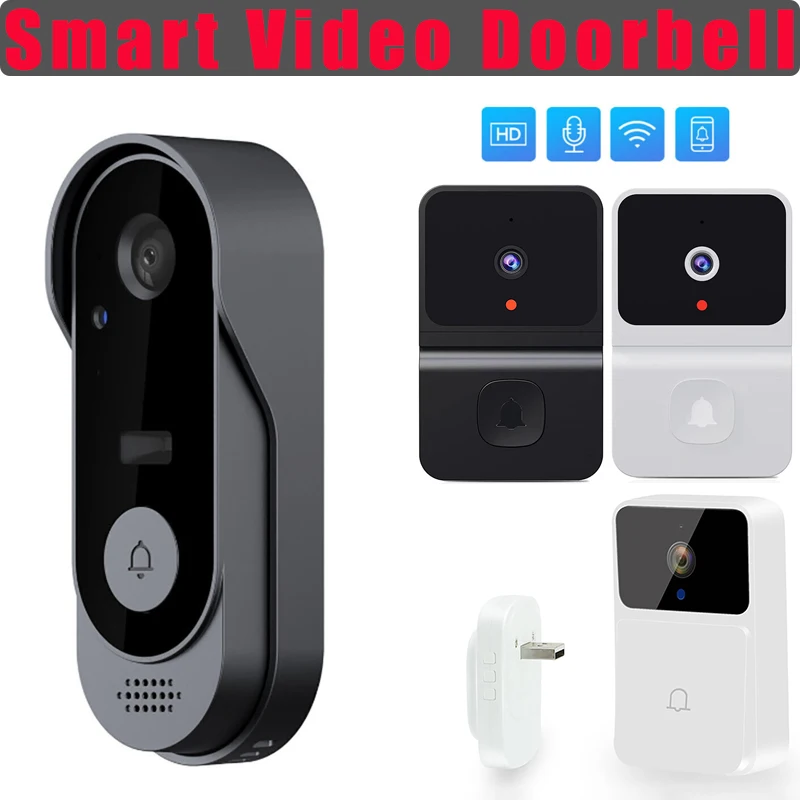 Smart 1080P Wireless Video Doorbell Camera WiFi Door Bell Tuya Smart Home Security Motion Detect Night Vision Intercom Doorbell