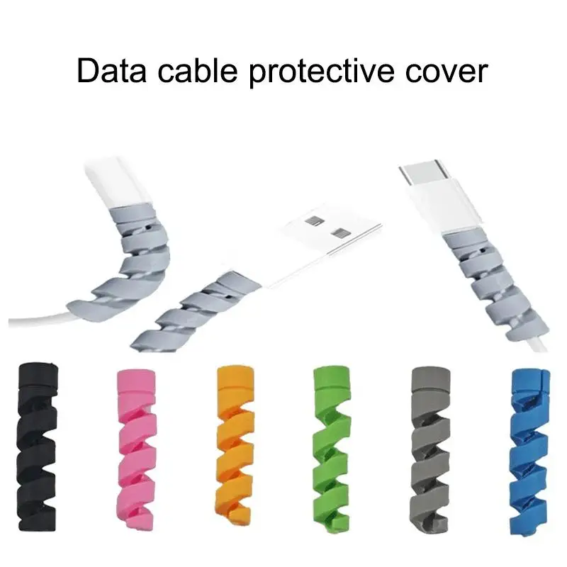 Silicone Spiral Cable Winder 20PCS Durable USB Wire Protection Cord Saver Cover Organizer for Phone Charging Home Office