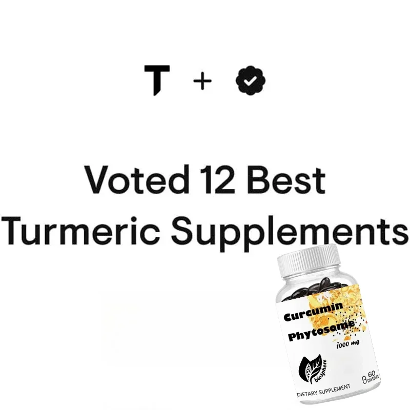 

Комплекс фосфолипидов куркумина, 1000 мг, высокая абсорбция, поддерживает мышцы суставов, желудочно-кишечный и здоровье печени, 60 капсул