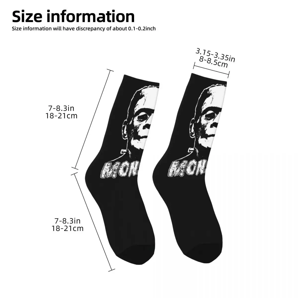 Monster Frankenstein Unisex Socken, wind dichte 3D-Druck glückliche Socken Street Style verrückte Socke