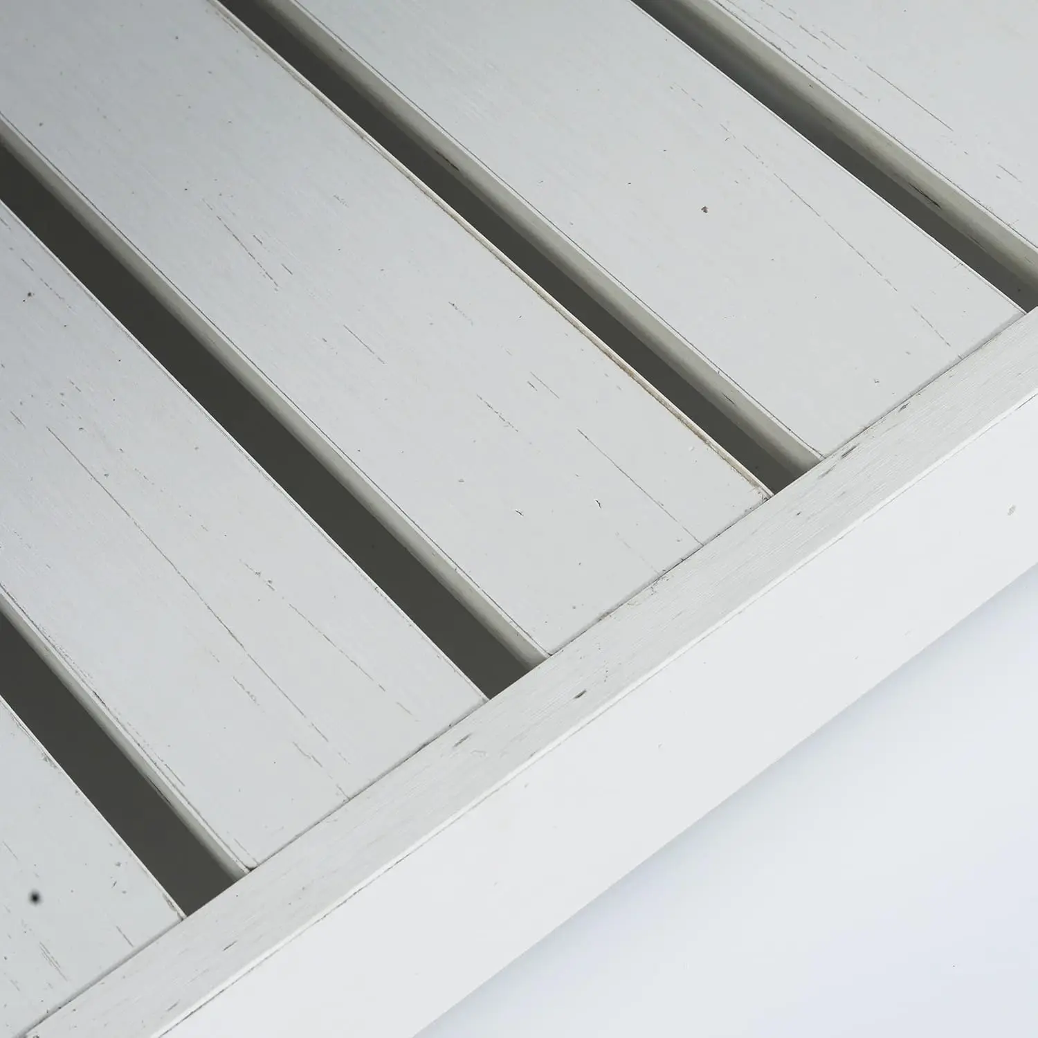 طاولة قهوة المزرعة مع رف شرائحي وحماية زاوية، 40 بوصة، أثاث غرفة عتيق باللون الأبيض/الإسبريسولينغ #5