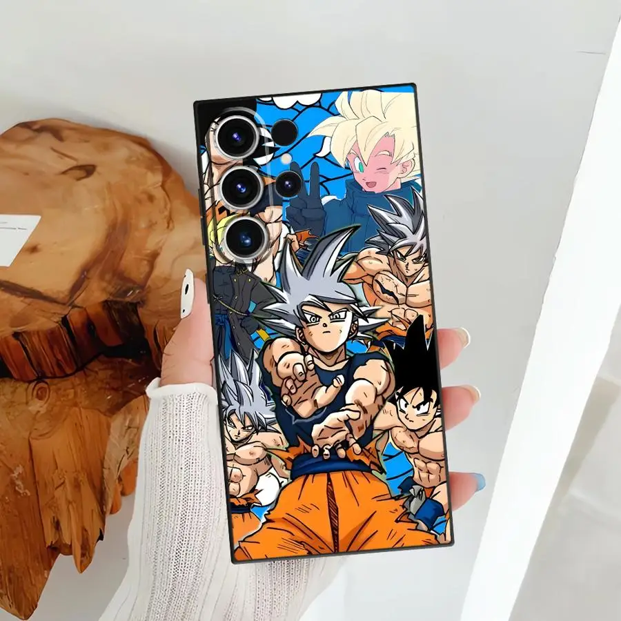Case for Samsung Galaxy S23 Ultra S21 FE S25 Edge S20 S24 Plus Black Soft Phone Cover Dragon Ball Cool Anime