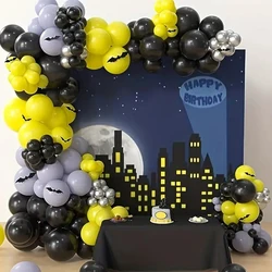 Yellow Black Grey latex Balloon Arch Kit,decoration for Halloween, Day of the Dead, birthday party, anniversary decoration party
