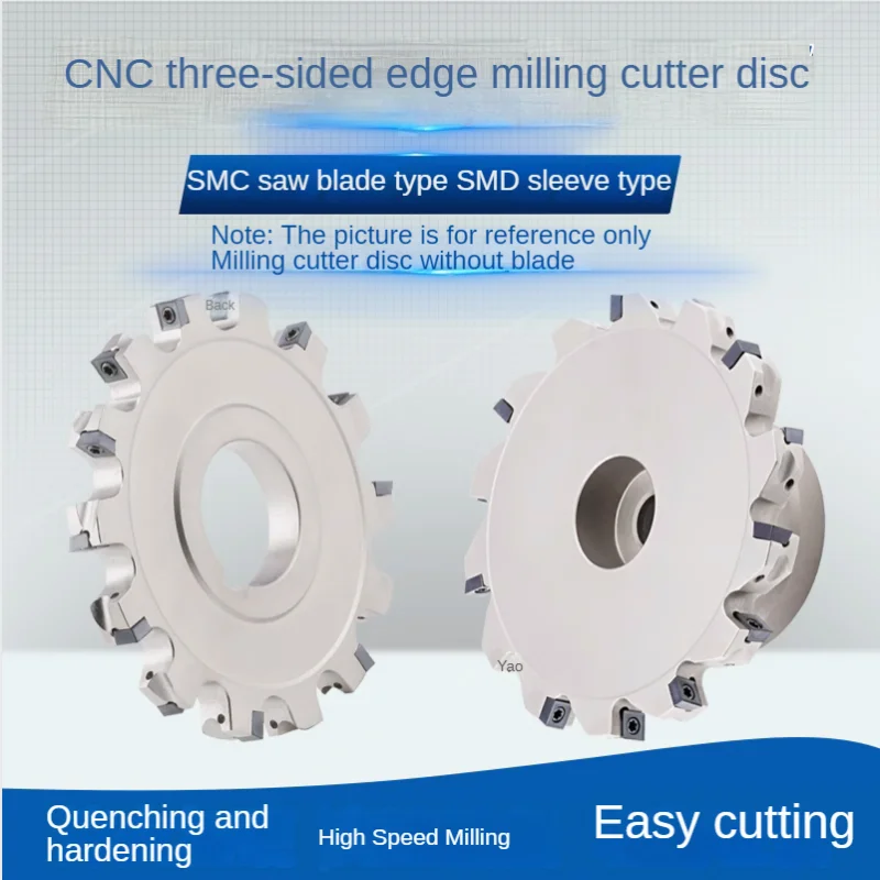 SMD sleeve type three sided milling cutter disc SMC saw blade milling cutter head CNC slotting installation MPHT series blade