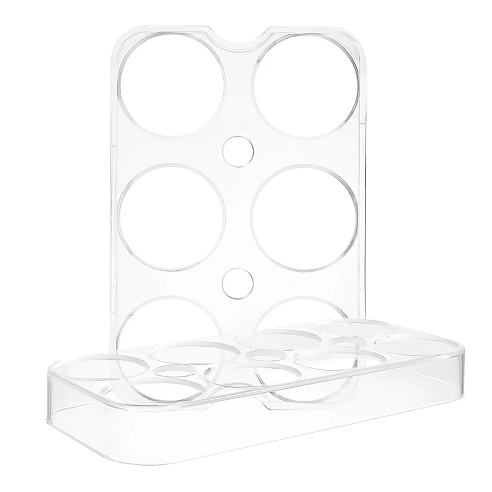 

2pcs Holder For Fridge 6 Slot 8 Slot Clear Plastic Tray Refrigerator Egg Shelf Egg Storage Container Fridge Organizer Bins Eggs