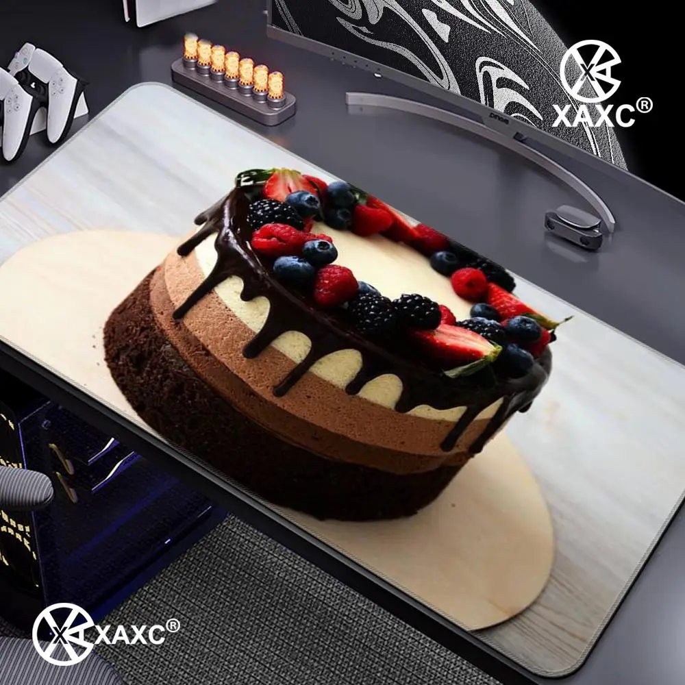 Birthday cake Mouse Pad large keyboard mouse desk pad non-slip rubber gaming mouse pad laptop mouse carpet