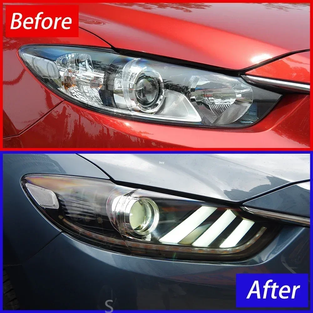 Auto Koplampen Voor Mazda Atenza 2014-2016 LED Auto Front Lampen Montage Upgrade Mustang Stijl Projector Lens Auto accessoires