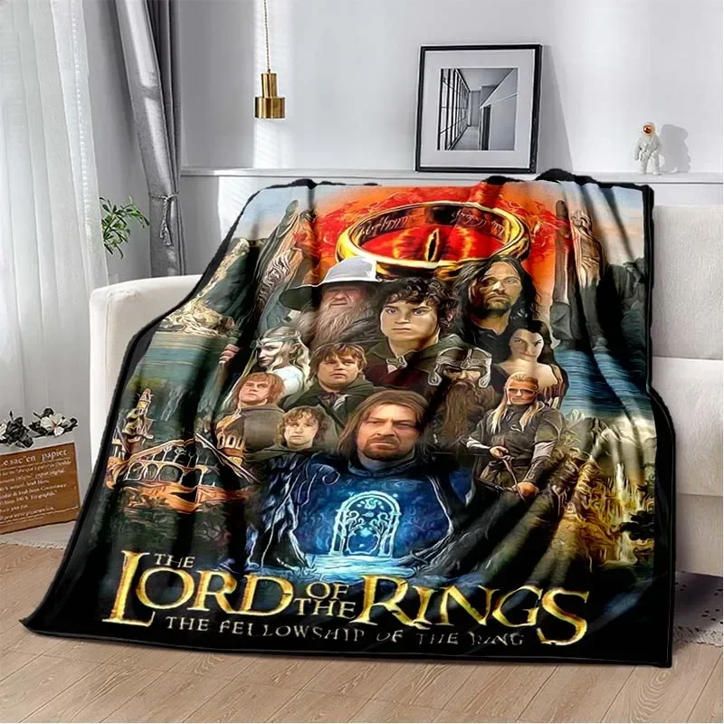 L-Lord of the Rings Rings Printed Blanket Fashion Soft Cozy Living room Bedroom Sofa Bed Travel Blanket Child Birthday Gift