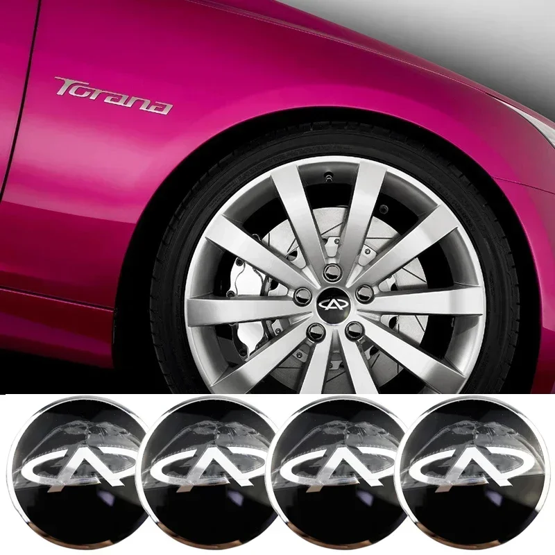 4PCS Car Wheel Center Hub Cap Sticker Emblem Decal for Chery Fulwin QQ Tiggo 3 5 A3 A5 Amulet A1 Blossom Accessories