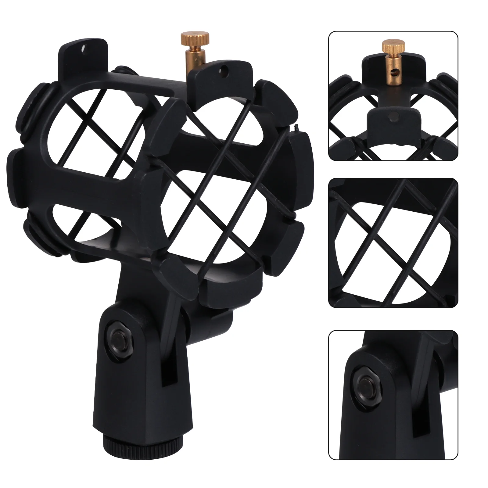 

Universal Black Plastic Boom Mic Shock Mount Rack Lightweight Portable Outdoor Microphone Arm Compatible Vlogger Podcast Host