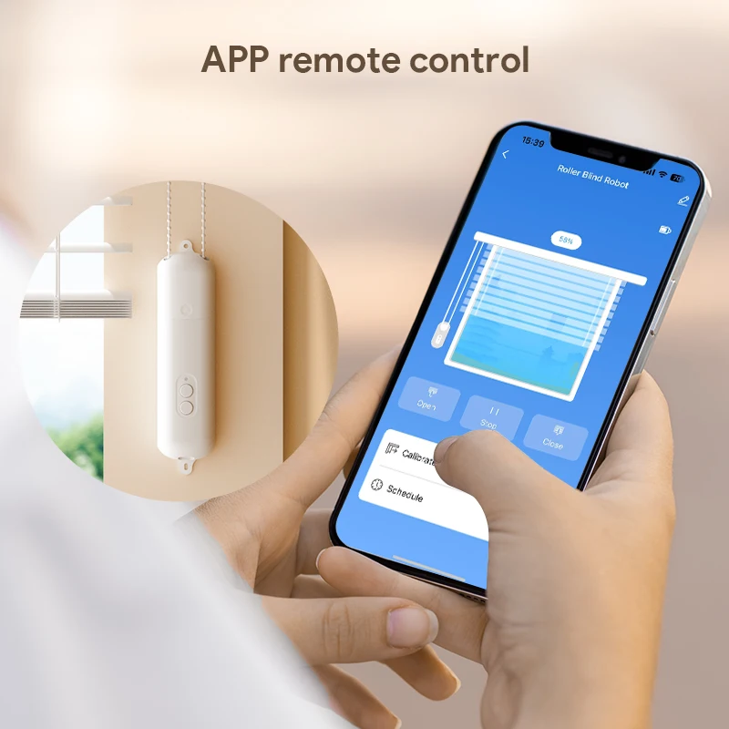 Immagine 6: ORYZIC Tuya Robot per Tende a Rullo Bluetooth, Motore Intelligente per Tende con Controllo Vocale tramite Alexa Google Home tramite Hub