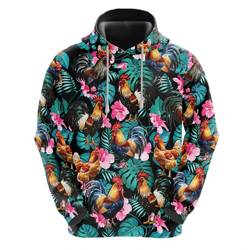 Autumn Funny Chicken 3D Print Hoodies Men Women Fashion New Casual Sweatshirts Rooster Hoodie Pullovers Tracksuit Clothing Hoody