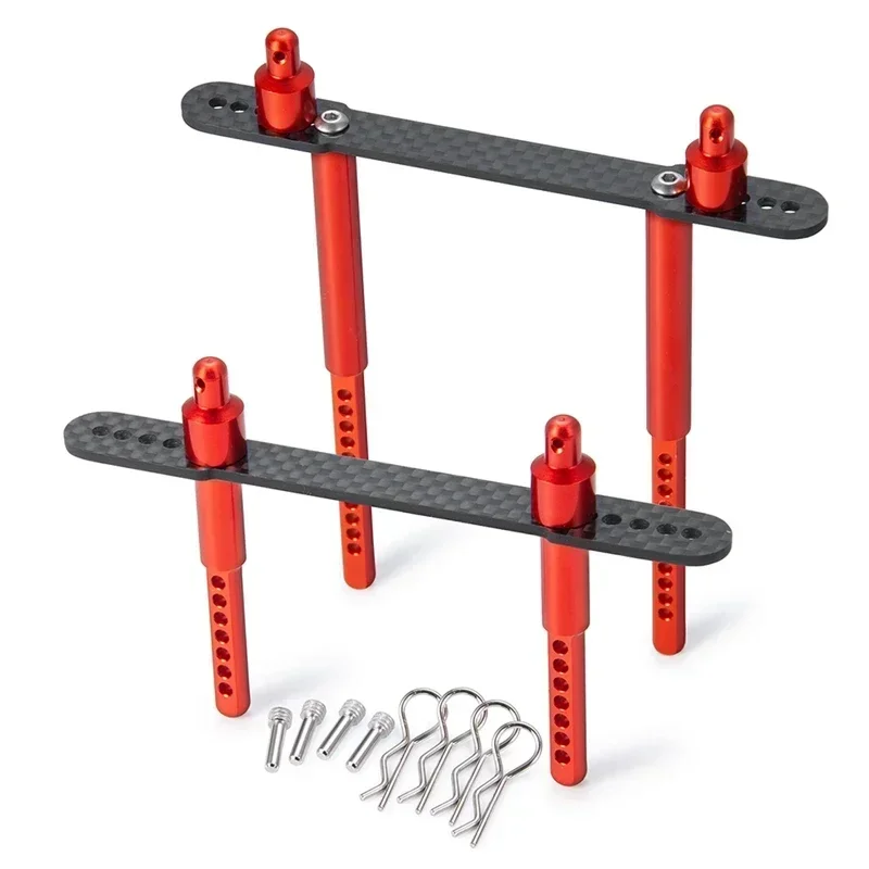 

RC Car Metal Carbon Fiber Front Rear Car Shell Column Body Post for 1/10 RC Crawler Car Axial Scx10 II 90046 90047