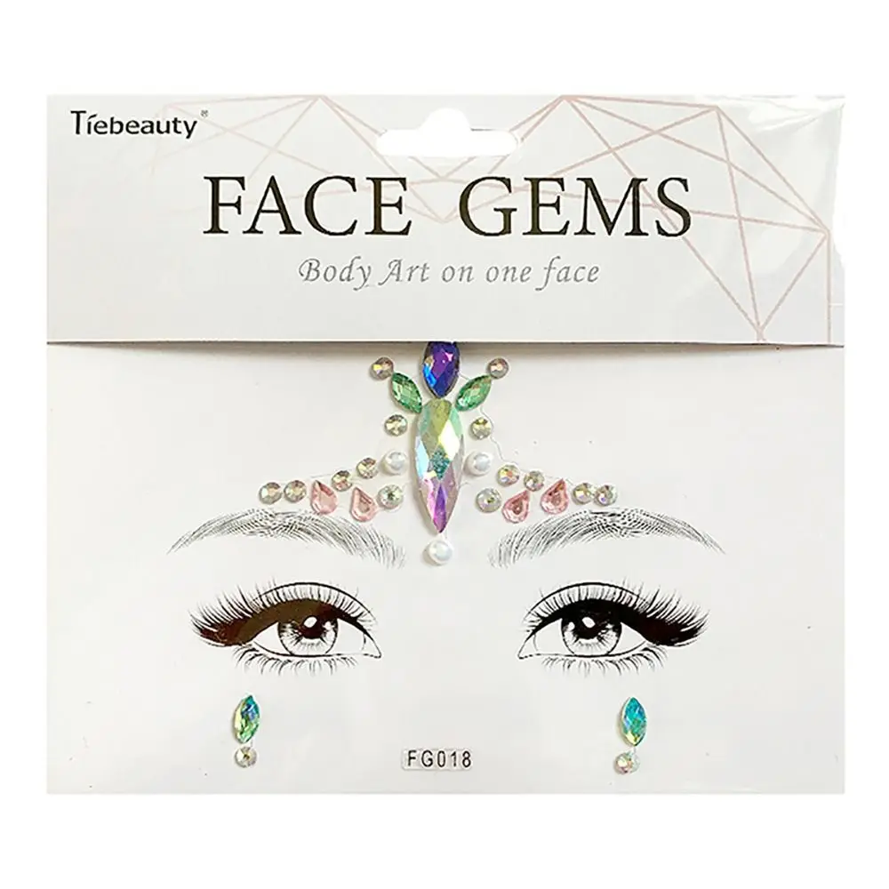 

Eyes Shadow Crystal Nail Art Decoration Face Tattoo Stickers Temporary Tattoo Nail Art Charms Face Body Colored Rhinestone