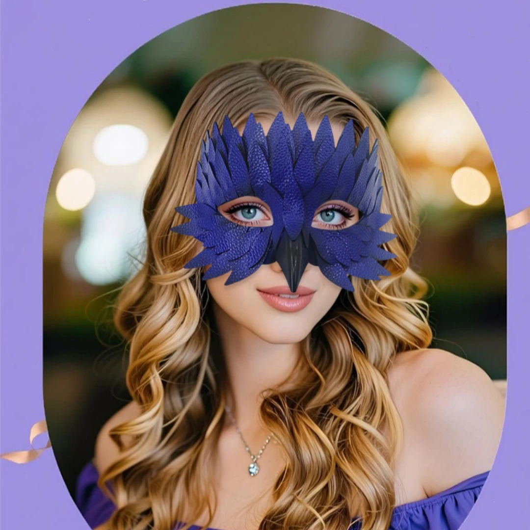 Máscara de dramatização artesanal fantasia máscara de festa máscara de festa elegante para performance de festa de fantasia