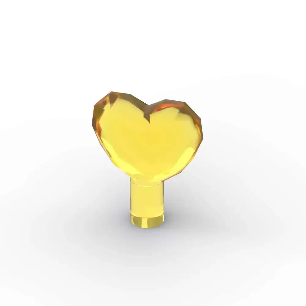 MOC 10PCS 부품 블록 15745 락 1x1 보석 빌딩 블록 세트 하트 모양 휴대용 입자 교육용 장난감 생일 어린이 선물