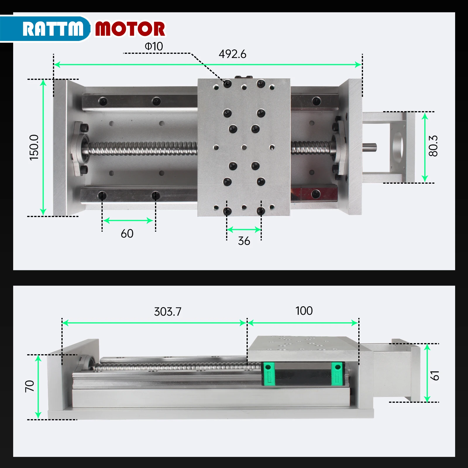 【EU】ความกว้าง 150 มม. ZBX150 100 200 300 400 มม. CNC แกน Z คู่มือเชิงเส้น Motion Actuator ตารางความจุแบริ่งรับน้ําหนักขนาดใหญ่