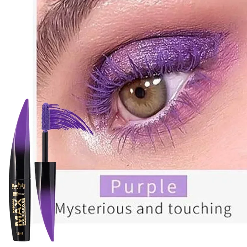 Color Mascara Waterproof Fast Dry Eyelashes Curling Lengthening Makeup Eye Lashes Blue Green Red Purple Pink Ink Mascara