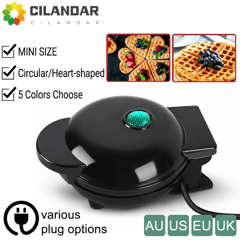 Mini Heart-Shaped Double-Sided Waffle Maker