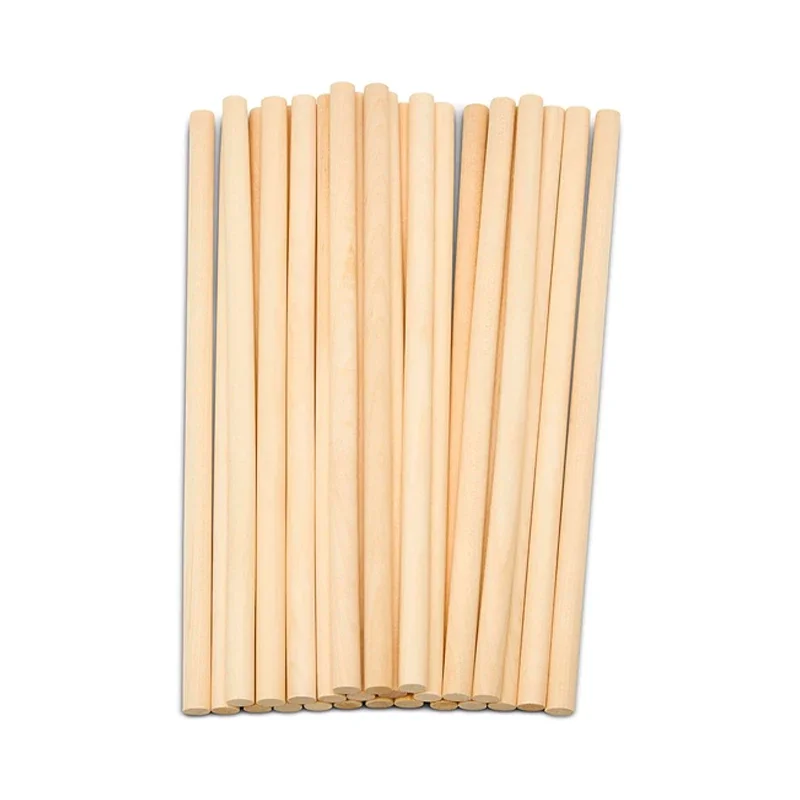 

200pcs 15cm Dowel Rods Wood Sticks, Unfinished Precut Hardwood Wooden Dowel Rod Sticks for DIY Craft Painting, Tiered Cakes