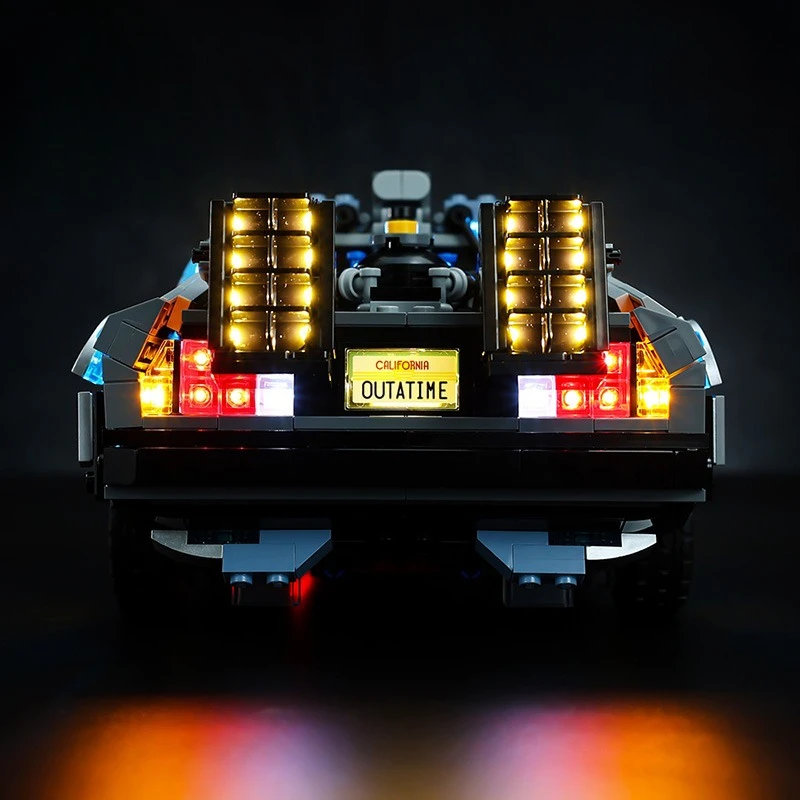 Conjunto de iluminação LED adequado para LEGO Back To The Future Time Machine DeLorean DMC-12 10300 (não incluindo blocos de construção)