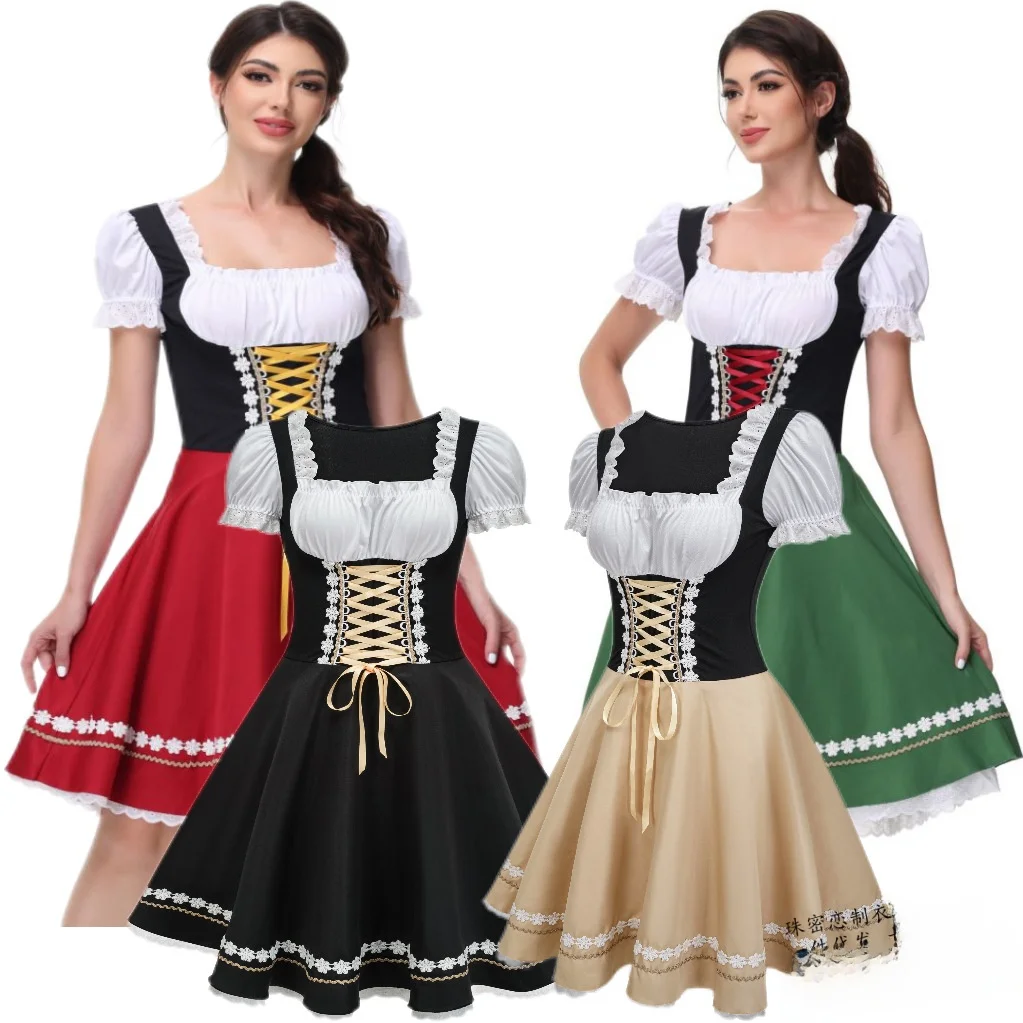 

Traditional loween Costume Maid Dr Stage Performance Beer Girl Outfit Women's Fancy Dr Chinese Production 2025 Fall